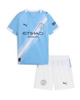 Billige Fotballdrakt Manchester City Replika Hjemmedraktsett Barn 2025-26 Kortermet (med bukser)